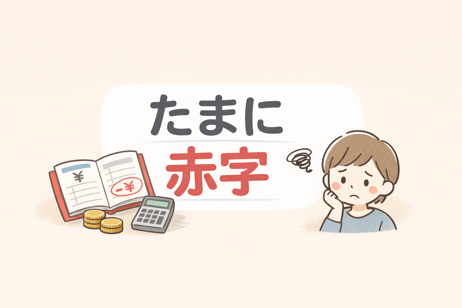家計がたまに赤字になる不安を整理する記事