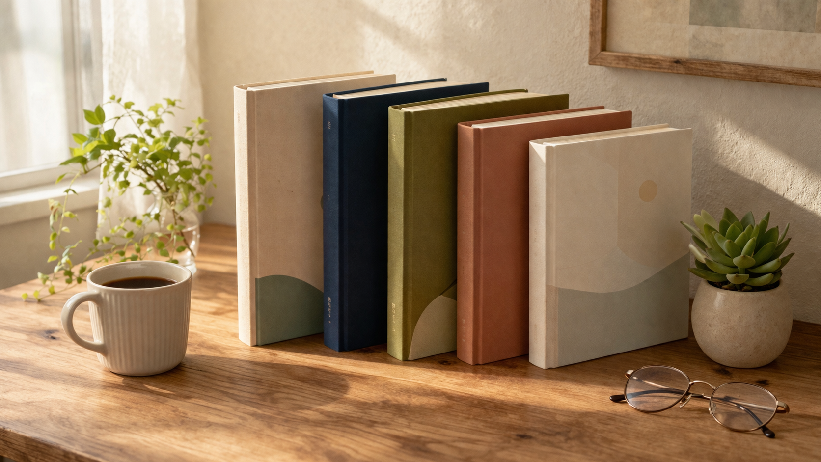 お金の勉強本おすすめ5冊が並ぶデスク｜初心者向け目的別の選び方ガイド